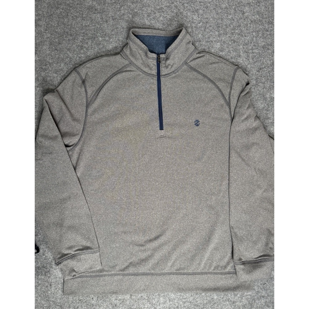 Izod Men's‎ 1/4 Zip Pullover Sweater Top Gray Men's Size Medium